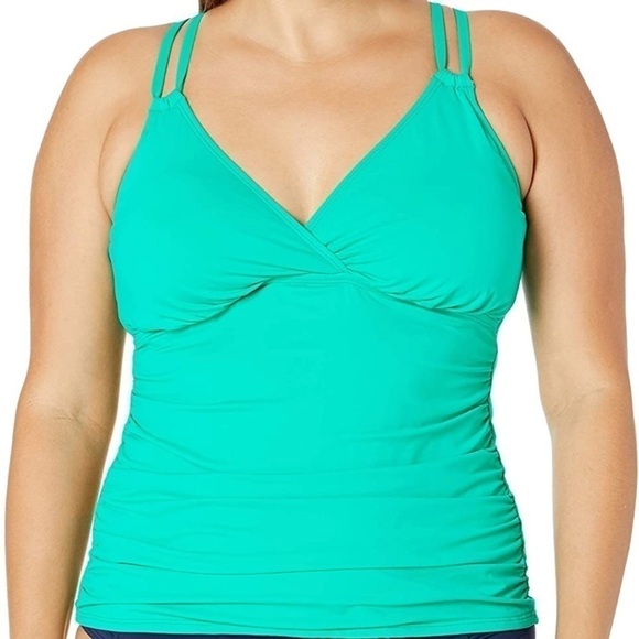 Nwt La Blanca Island Goddess Swimsuit Tankini Top - Picture 1 of 7